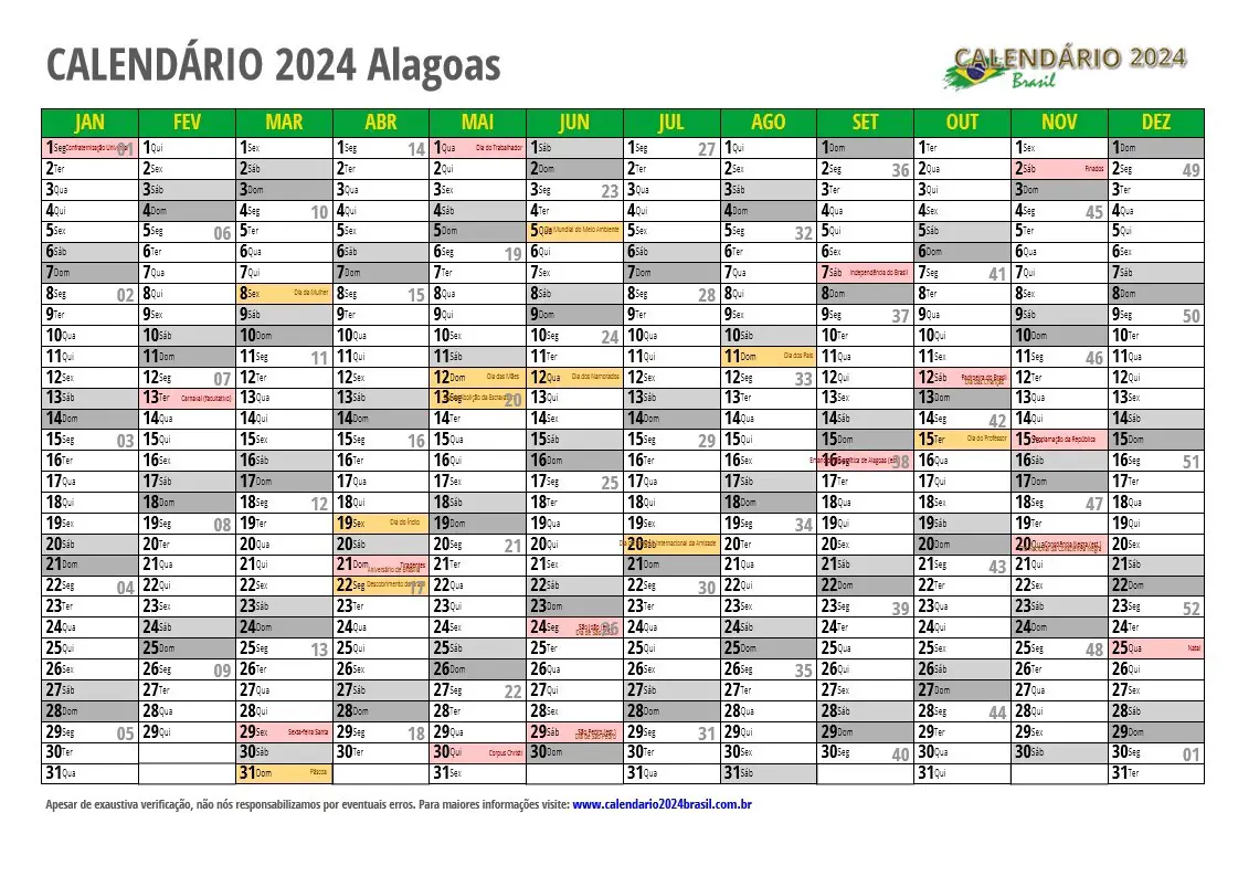 Calendário 2024 com feriados para imprimir: veja como baixar no Canva